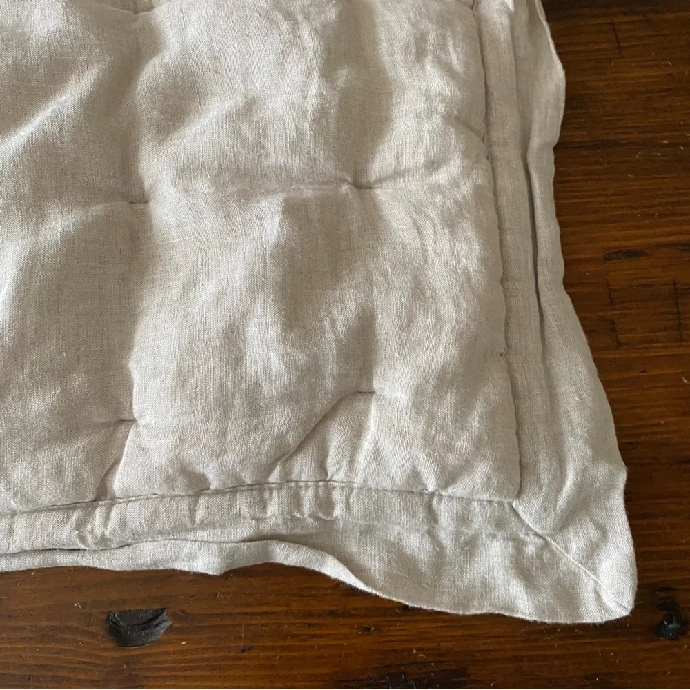 PINE CONE HILL By Annie Selke Standard‎ Linen Puff  Sham In Natural Pillowcase 1